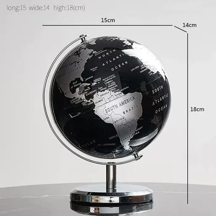 Globe terrestre à base métallique, Globe terrestre rotatif avec support, pour que les enfants appren