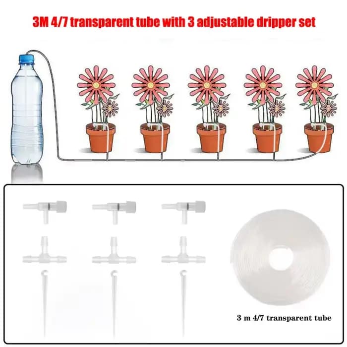 Kit d'irrigation goutte à goutte pour serre et jardin, tuyau 10/20/30M 4/7mm, système d'arrosage pou