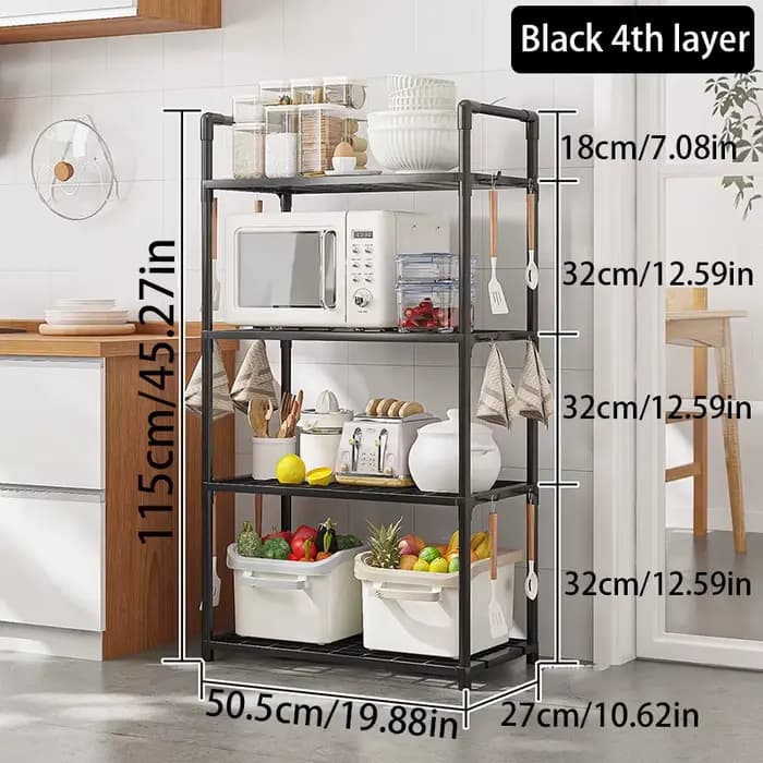 Étagère de rangement verticale à 4/5 niveaux, rangement multi-couches, utilisée pour ranger des obje