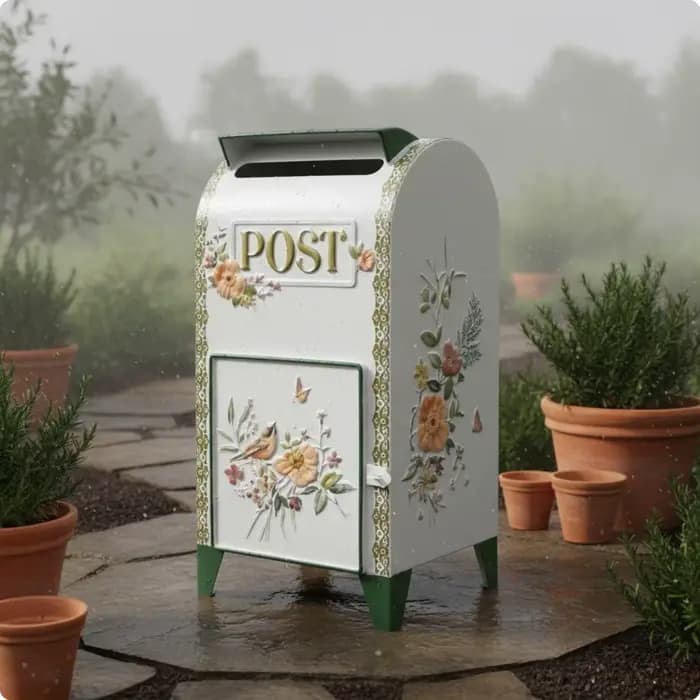 Boîte aux lettres sur pied en fer, étanche, pour extérieur, facile à installer, en métal, pour jardi