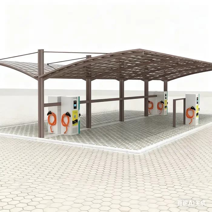Carport en aluminium en forme de S de style européen - Abri de stationnement extérieur de villa pour