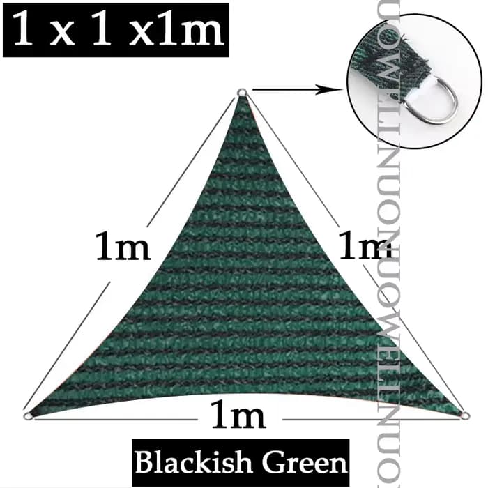 Abri solaire triangulaire de jardin vert noirâtre de haute qualité. CanAmendements Garden Sun Shade,
