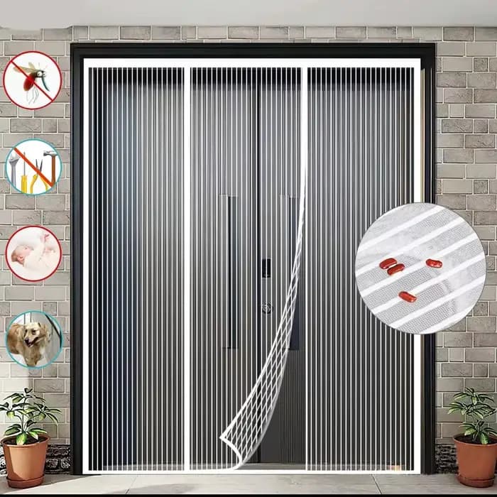 Rideau de porte de garage, aspiration magnétique, prévention des moustiques et de la poussière, gran