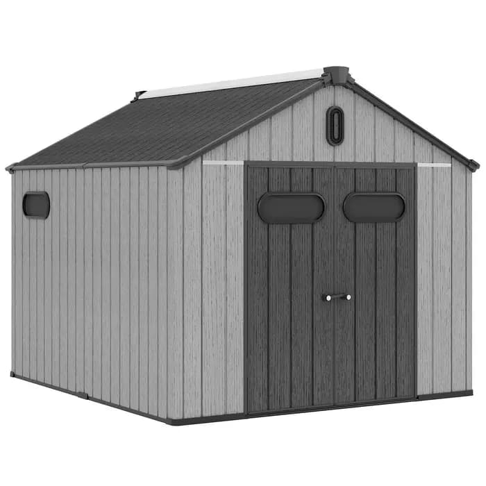 Grand organisateur de jardin en résine populaire 8x10 pieds, hangars et unités de rangement en plast