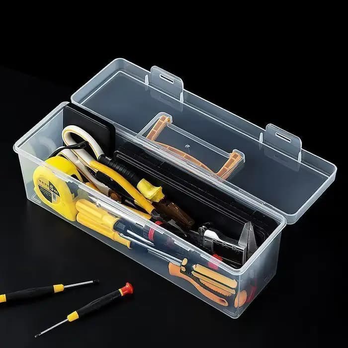 Organisateur d'outils professionnel multi-compartiments, boîte de rangement pour matériel avec couve