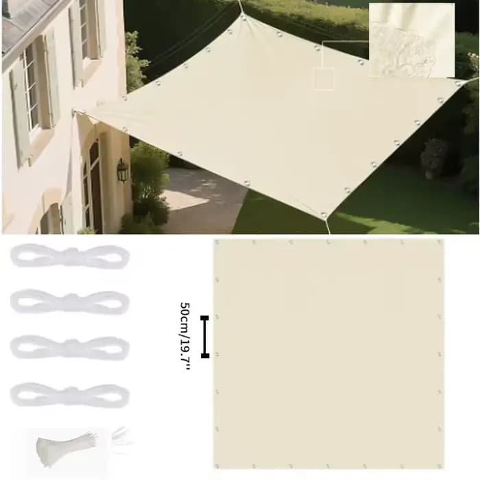 Toile d'ombrage 2x3/3x4/4x5/M imperméable pour extérieur, jardin, terrasse, protection UV, abri de f