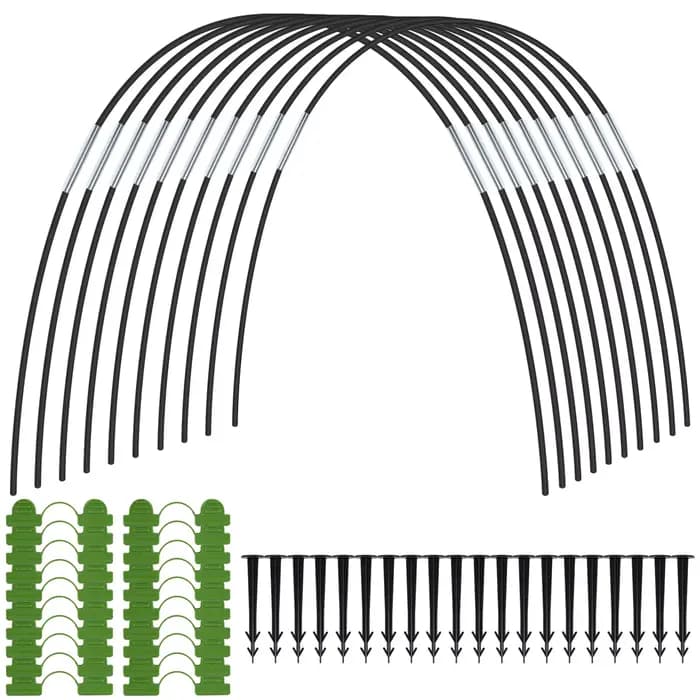 Kit de Tunnel de culture de serre en acier, 60 pièces, cadre de Support de serre, cerceaux de jardin