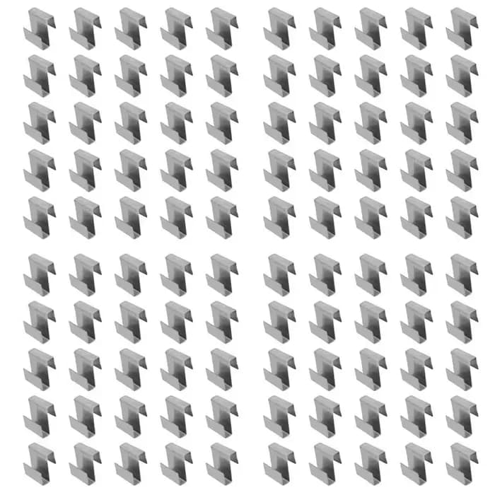 100 pièces de clips de vitrage de serre en acier inoxydable de type Z-Lap, fournitures de jardinage