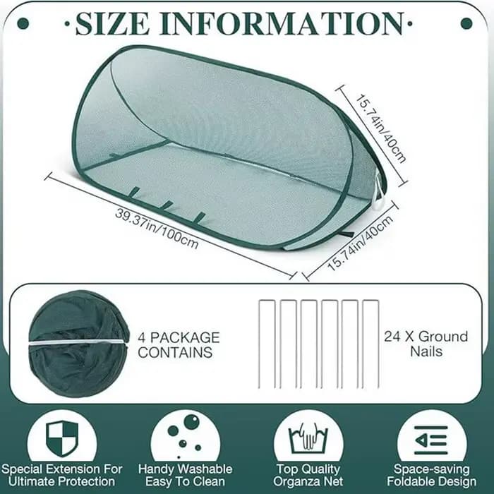Couverture en filet pour plantes de jardin, grandes protections pour semis et légumes, accessoires d