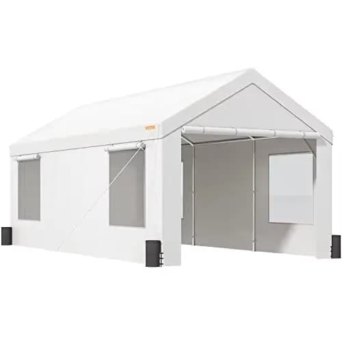 Carport métallique en PVC résistant aux UV 10'x20', prix d'usine, Garage Portable pour voitures, mot