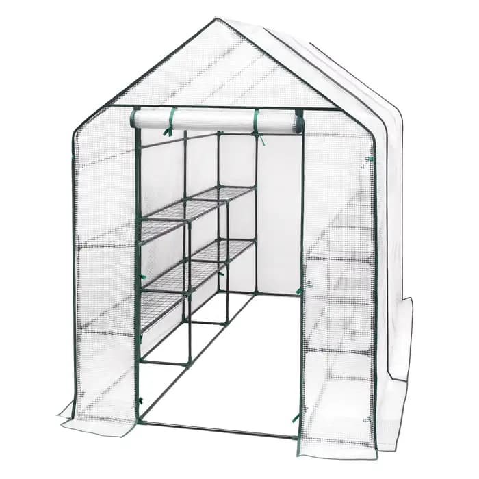 Serre de jardin WOLTU en feuille d'aluminium avec niveaux, abri chaud et imperméable pour la culture