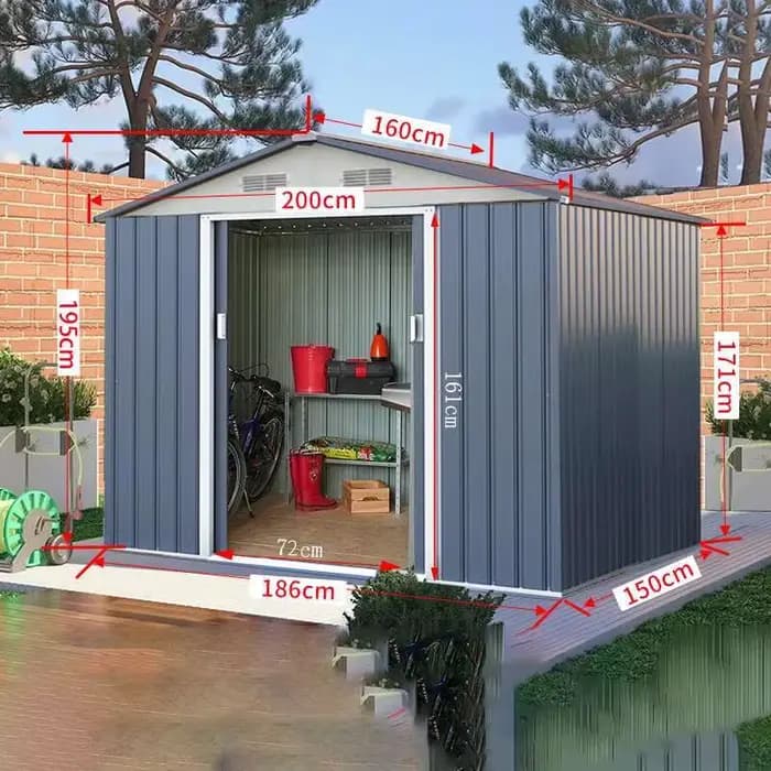Abri de jardin extérieur, plusieurs tailles et options de couleurs, kit d'outils, maison de rangemen