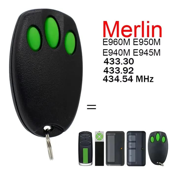 Télécommande de porte de Garage Merlin 2.0 Premium, 433MHZ E960M E940M E945M E950M, Compatible avec 