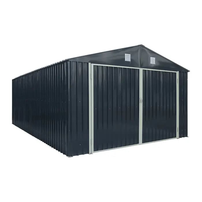 Abri de jardin portable en acier galvanisé, résistant et imperméable, 13x20 pieds, pour stationnemen