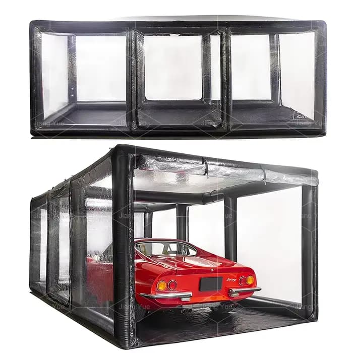 Tente de garage gonflable en PVC hermétique, abri de voiture gonflable portable, tente de peinture a