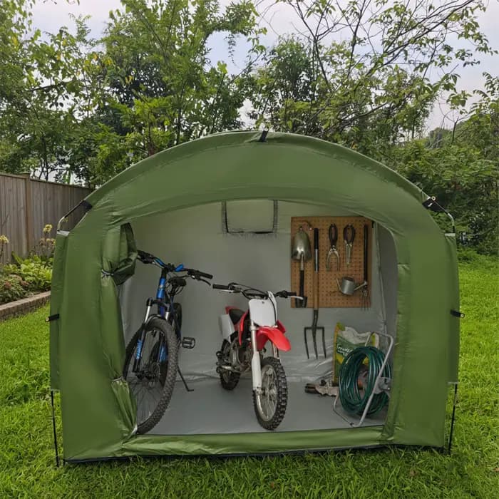 Tente abri pour vélo d'extérieur, auvent de protection personnel portable avec tissu Oxford épaissi 