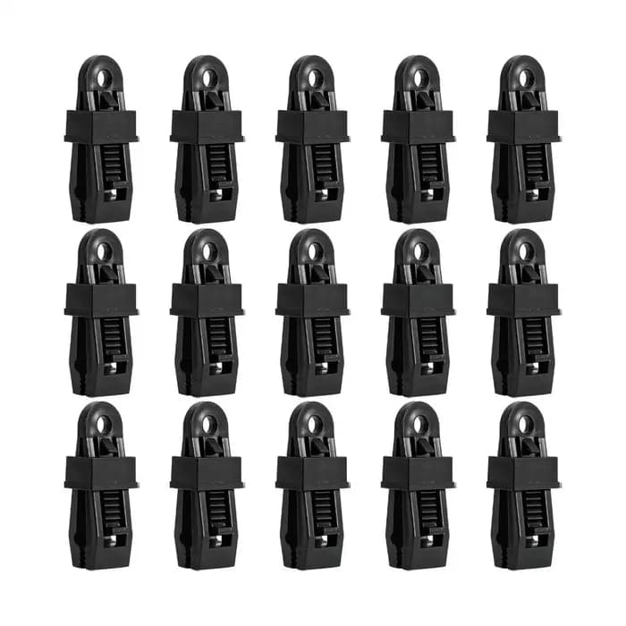 15 clips de fixation robustes pour bâches, serre-câbles solides pour tentes, bâches de camion, batea