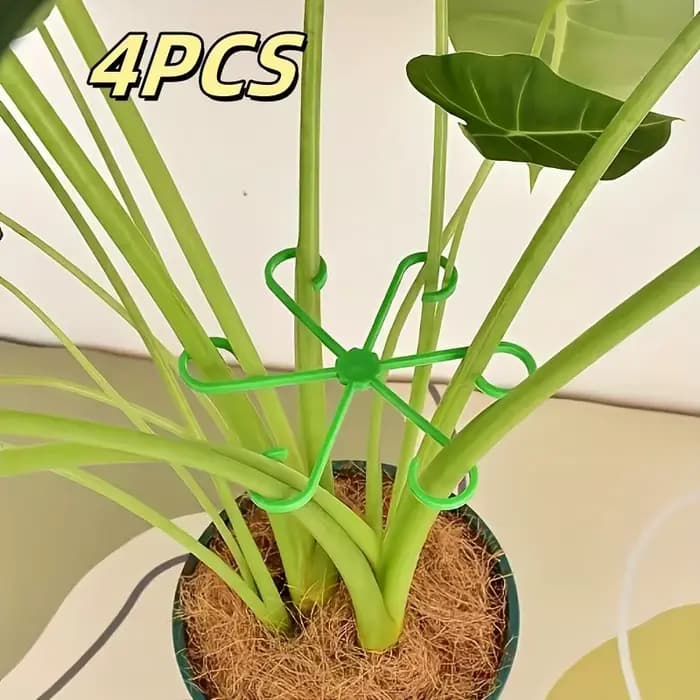 Poteau de Support Anti-renversement pour plantes vertes, fixateur de fleurs hydroponiques pliables, 