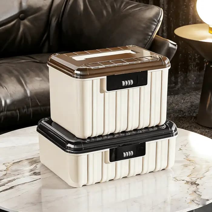 Bac de rangement verrouillable, boîte de rangement multicouche pour Garage avec serrure à combinaiso