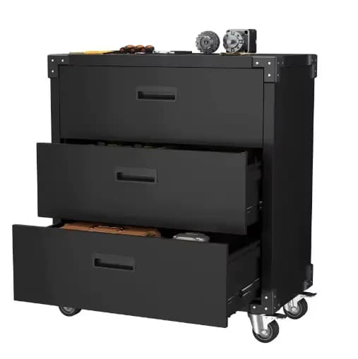 Armoire à outils en acier de haute qualité, armoire de rangement en métal avec 3 tiroirs
