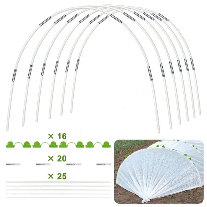 Couverture de tunnel de plantation flexible, support pour plantes, clôture de jardin, fournitures de
