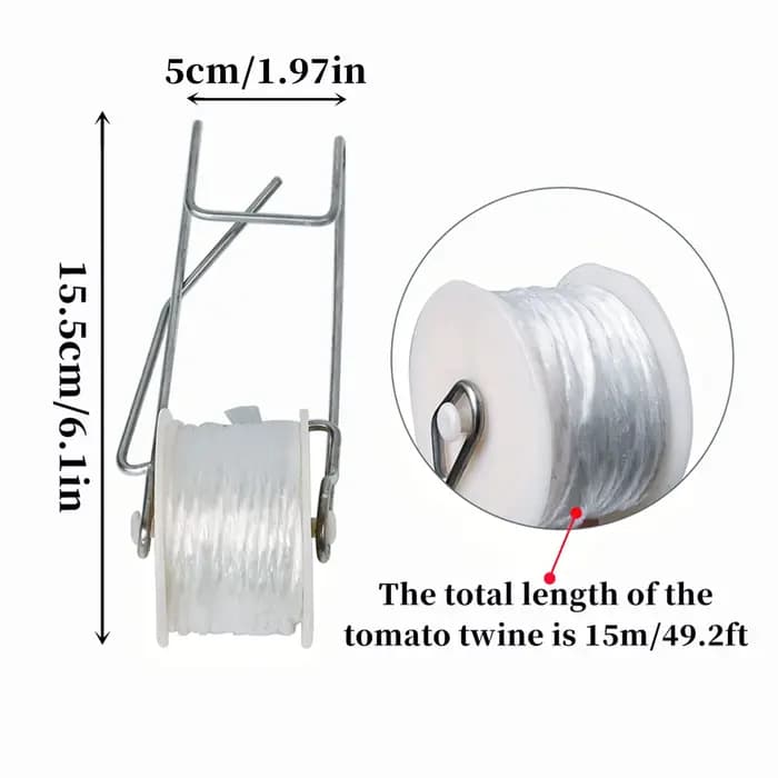 Kit de treillis pour tomates de serre avec corde de 15 m, nouveau design, crochets, clips de support