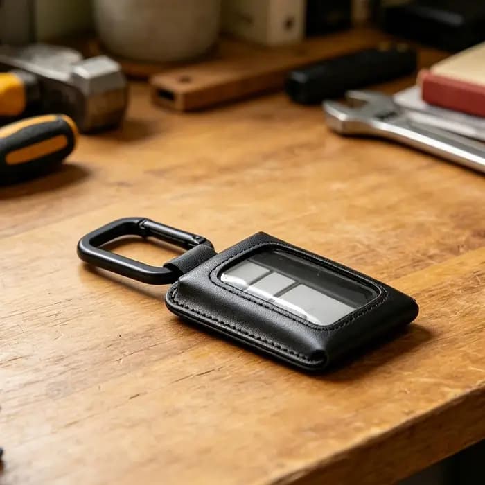 Support universel portable anti-perte pour télécommande de porte de garage avec mousqueton, pour ext