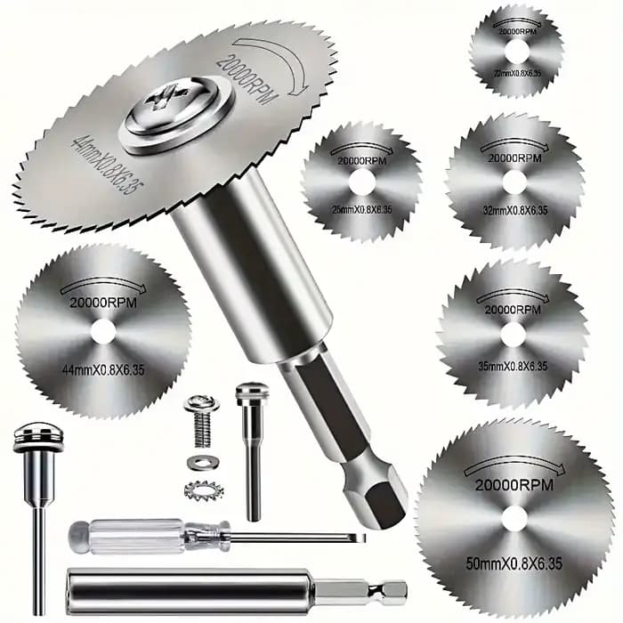 Lames de scie en acier rapide 10 pièces, tige hexagonale universelle de 1/4 "pour meuleuses, disques