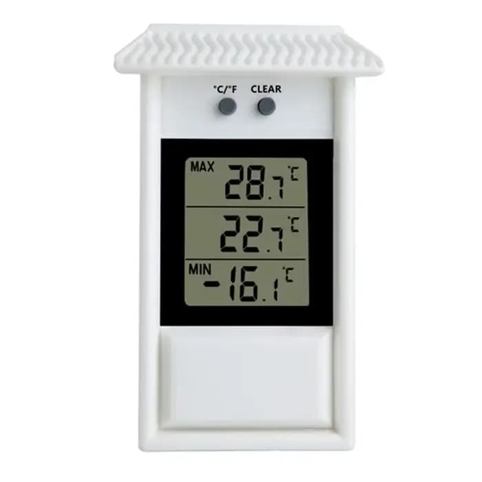 Thermomètre numérique affichage LCD Max Min serre jardin intérieur extérieur mur pièce étanche mural