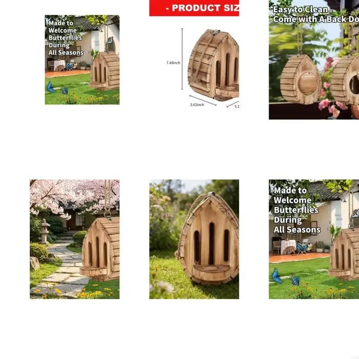 Maison à papillons en bois, abri extérieur avec plateau ouvertures étroites pour Station d'observati