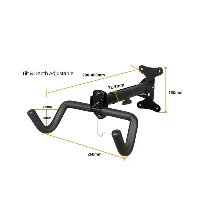Support mural pliable et réglable pour vélo de route et VTT, accessoires de cyclisme, gain de place,