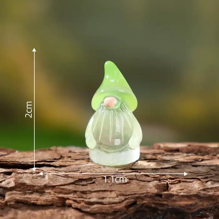 6 mini-gnomes lumineux pour jardin féerique, accessoires de décoration pour micro-paysages forestier