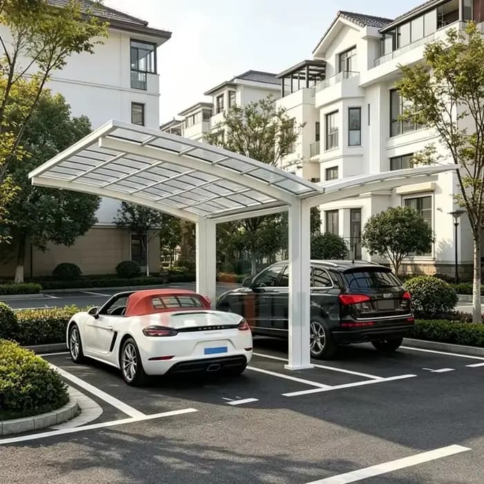 Abri de voiture en aluminium sur mesure, structure métallique peinte, abri de voiture imperméable, auvent durable pour jardin, garage, villa, cour arrière