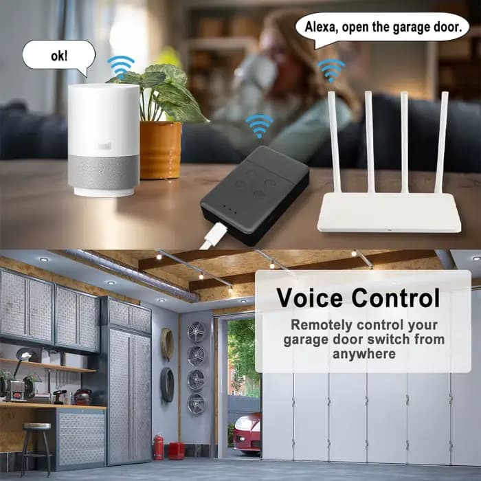 NOVOFERM NOVOTRON Wifi télécommande de porte de Garage intelligente pour 502 MAX43-2 504 MAX43-4 utilisation avec RF 433MHz et contrôle d'application Tuya