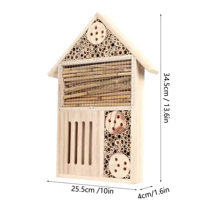 Nichoir de jardin en bois pour insectes et abeilles, décoration extérieure