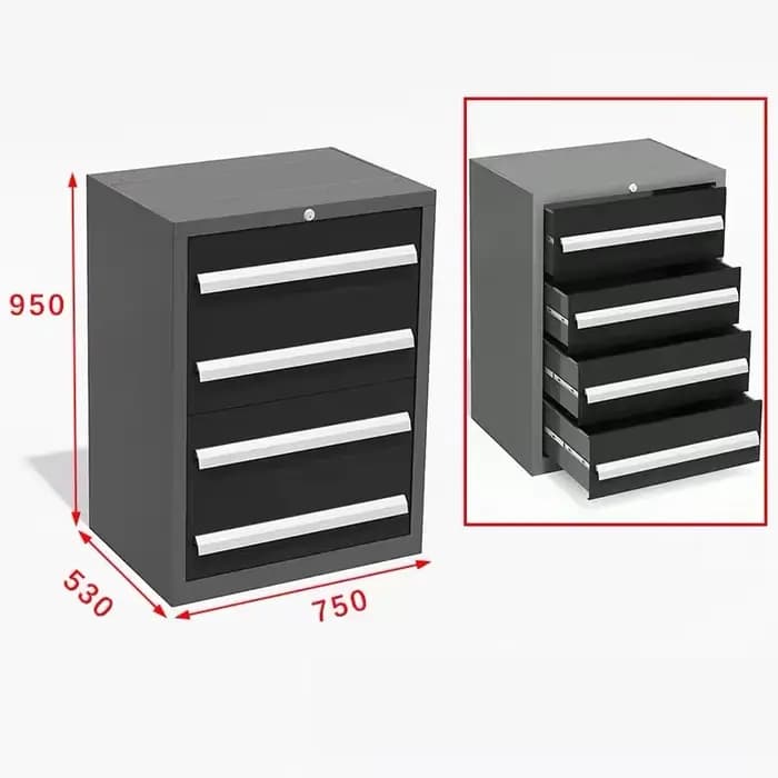Armoire en acier de haute qualité à Double porte avec tiroirs et armoires murales