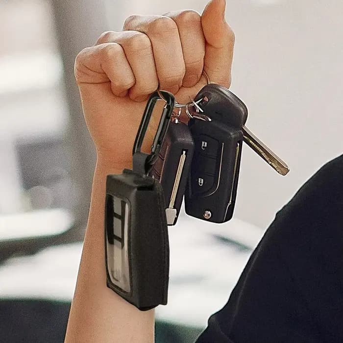 Support universel portable anti-perte pour télécommande de porte de garage avec mousqueton