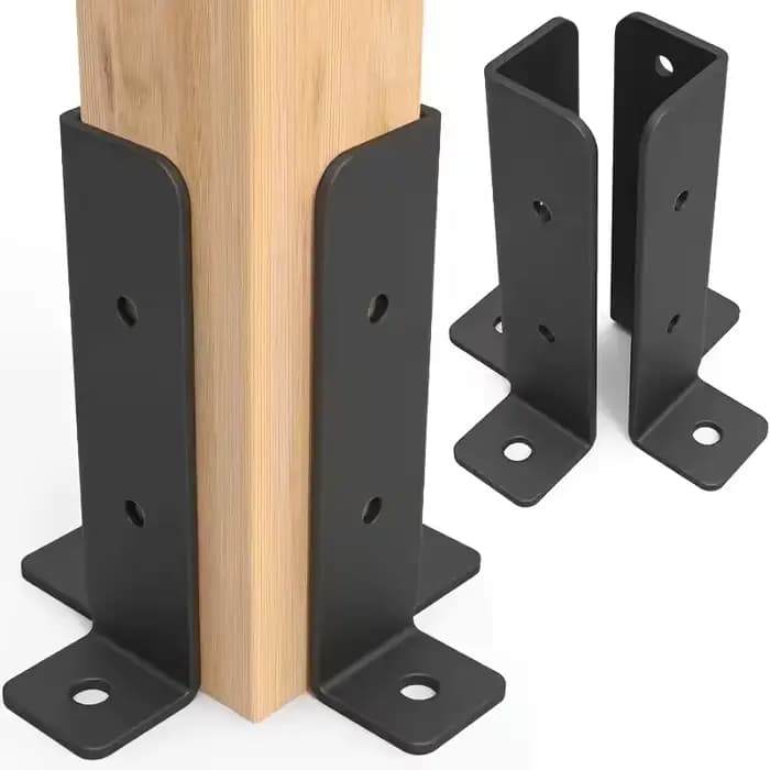Supports de poteaux métalliques robustes 2 pièces