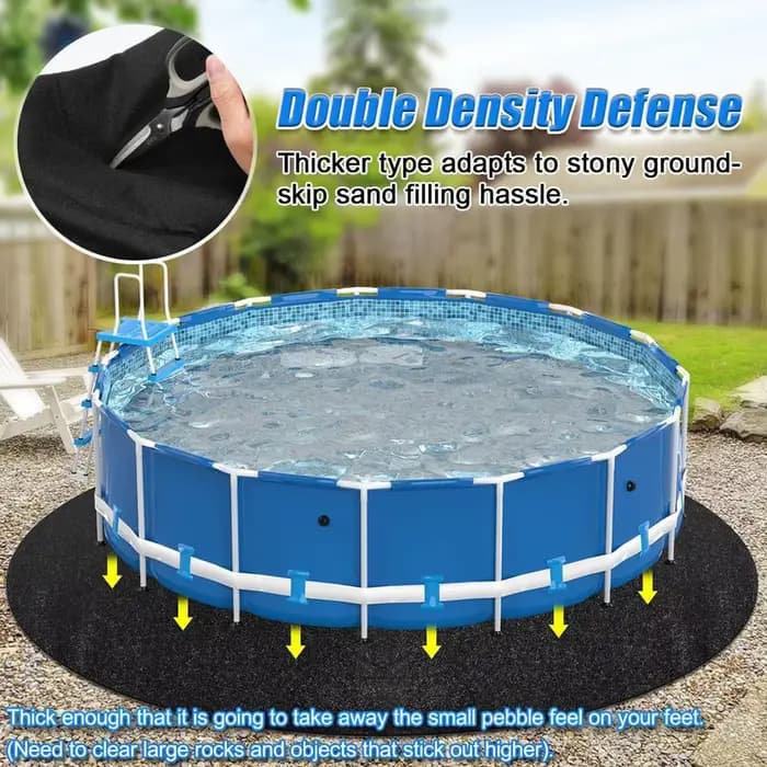 Tapis de protection pour piscine hors-sol