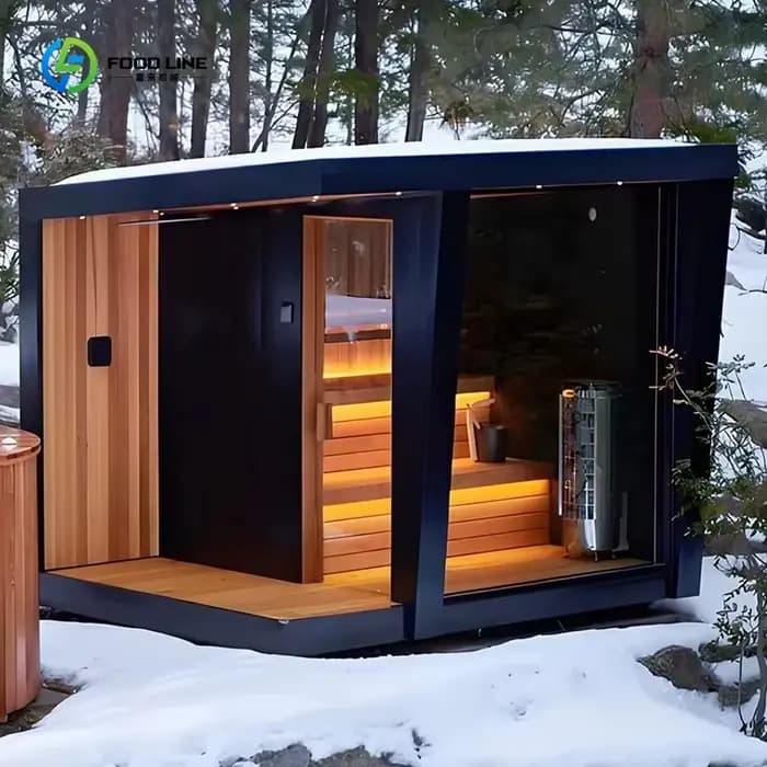 Sauna de Luxe Extérieur en Cèdre et Bois de Pruche avec Chauffage Électrique pour Villas – Vente Chaude Usine – Cabine de Jardin SPA Personnalisable