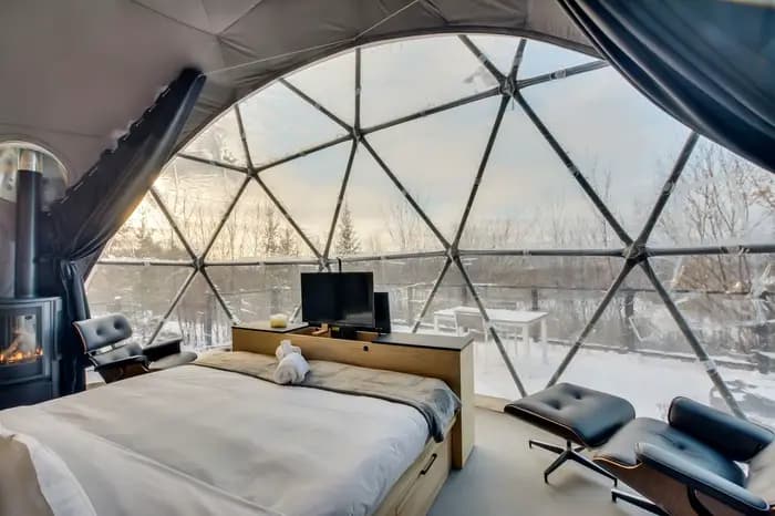 Serre géodésique de luxe pour l'extérieur