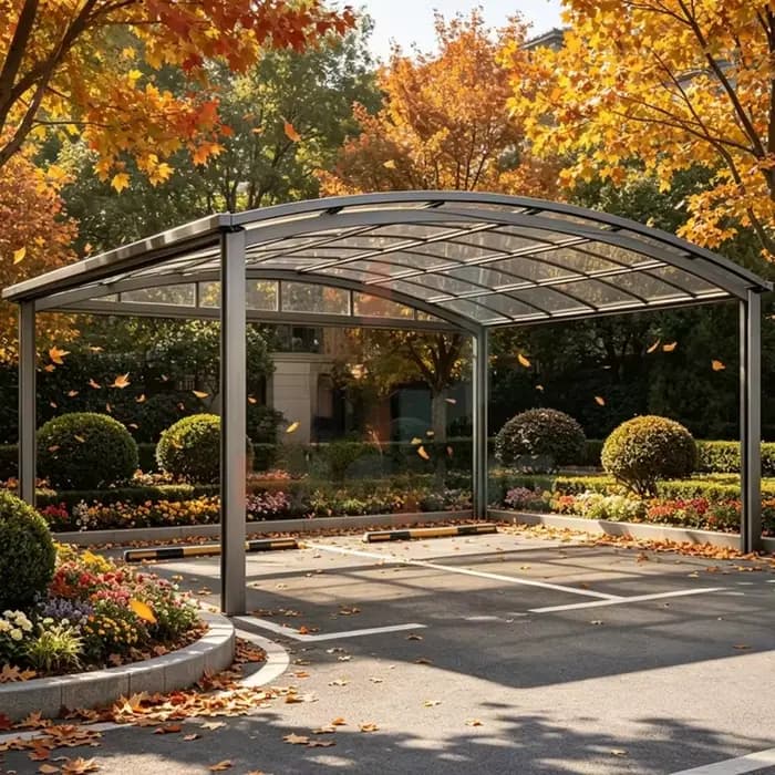 Abri de voiture en aluminium sur mesure, structure métallique peinte, abri de voiture imperméable, auvent durable pour jardin, garage, villa, cour arrière