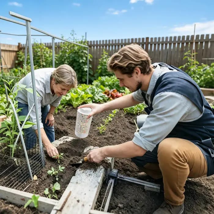 Composteur de jardin enterré pour lombricompostage avec couvercle
