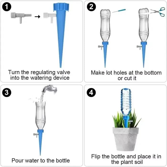 Lot de 12 dispositifs d'arrosage automatique pour plantes