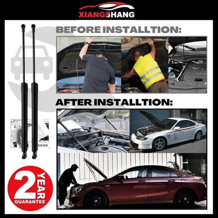 2 vérins à gaz de coffre arrière à ouverture automatique avec ressorts de compression pour Toyota Aygo (AB40) 2014-2022 Hatchback