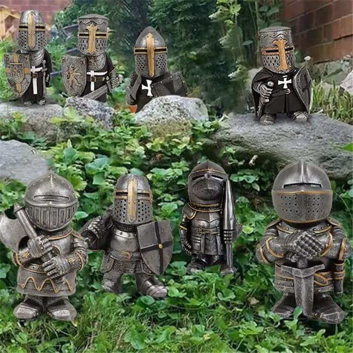 Statue de jardin de nains de chevalier européen l'inventaire