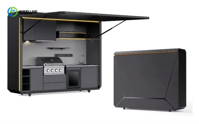 Cuisine Modulaire Extérieure Contemporaine Personnalisée Préfabriquée