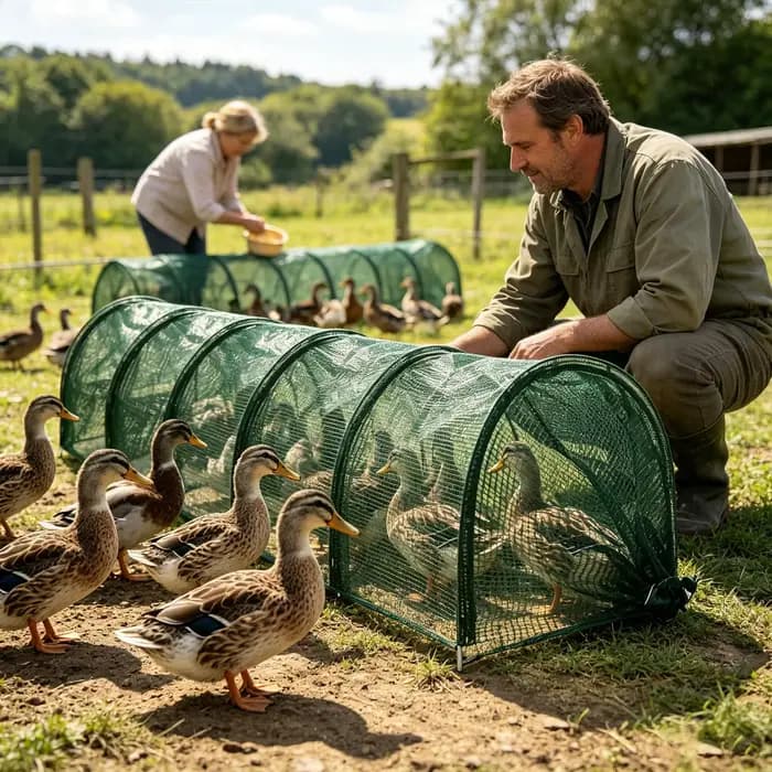 Serre tunnel de jardin portable pour poulets