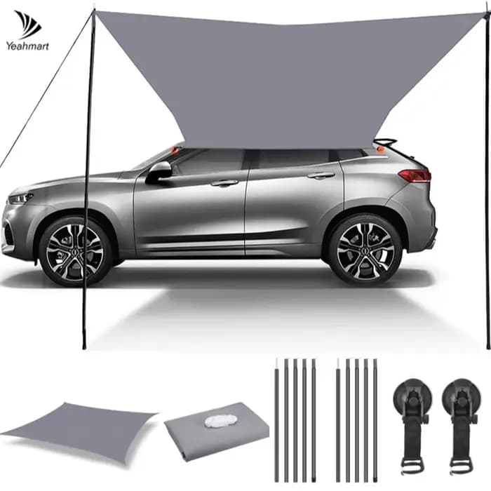 Abri de voiture ombre Camping côté