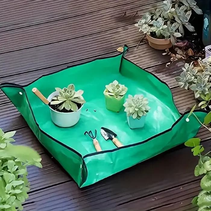 Tapis de plantation vert et jaune